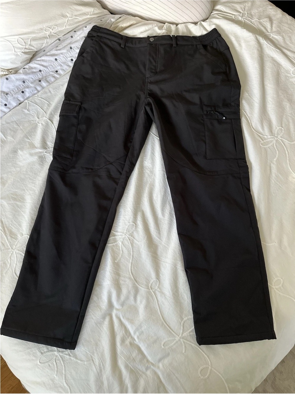 Outdoor Sports Women's Black Straight Leg Activewear Pants XXL with Pockets